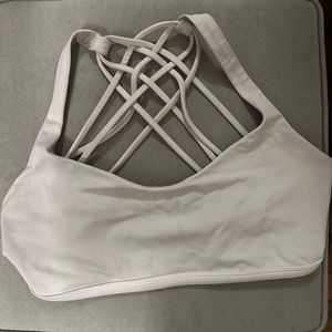White Lululemon sports bra - free to be
